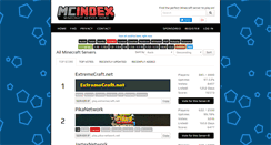Desktop Screenshot of minecraft-index.com