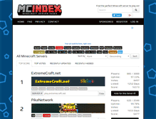 Tablet Screenshot of minecraft-index.com